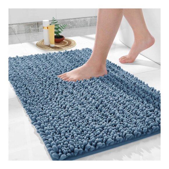 Yimobra Luxury Chenille Bath Mat 24x17, Non-Slip, Super Absorbent, Machine Washa - Picture 1 of 6